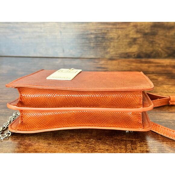 URBAN Expressions Kyla Mini Bag Vegan Leather Crossbody Purse Pumpkin Orange NWT - Picture 10 of 13